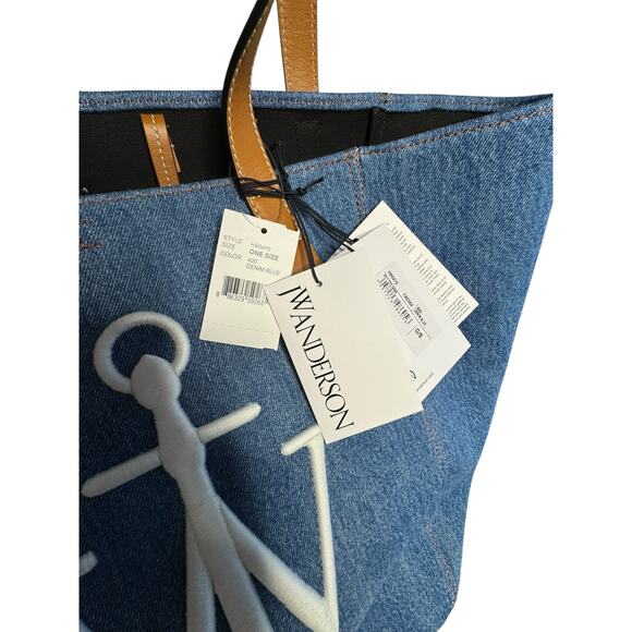 JW Anderson NWT Denim Belt Tote Bag in Blue - Picture 3 of 16